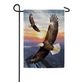 thumbnail image 1 of America Forever Soaring Bald Eagle Summer Garden Flag 12.5 x 18 inches Sunset Flying Bird Duo Double Sided Seasonal Yard Outdoor Decorative American Eagle Garden Flag, 1 of 5