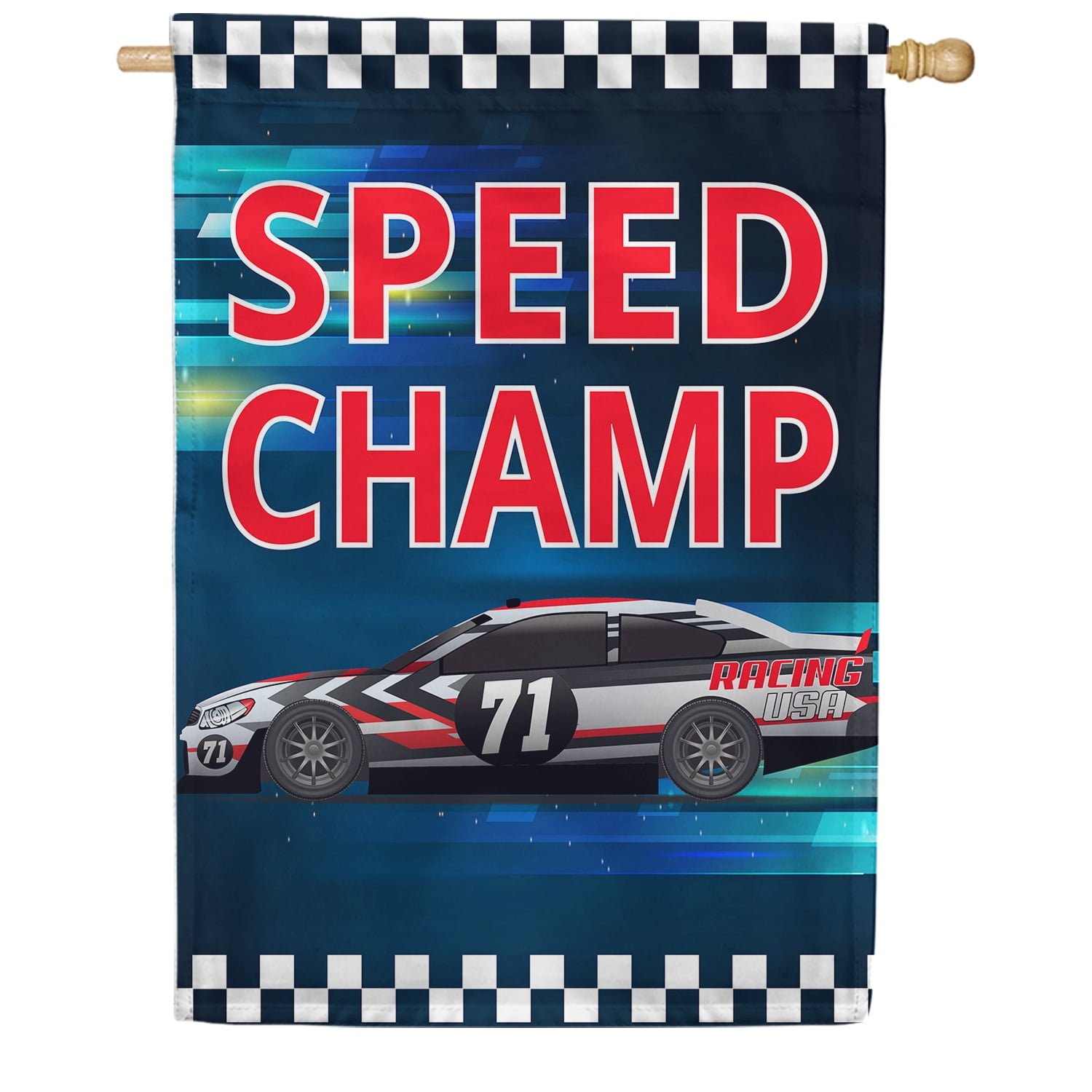 America Forever Speed Champ House Flag, 28 x 40 inch Double Sided ...
