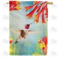 thumbnail image 1 of America Forever Spring Bird House Flag 28 x 40 inches Double Sided Welcome Summer, Colorful Orange Flowers - Seasonal Yard Lawn Outdoor Decorative Spring Hummingbird House Flag, 1 of 1