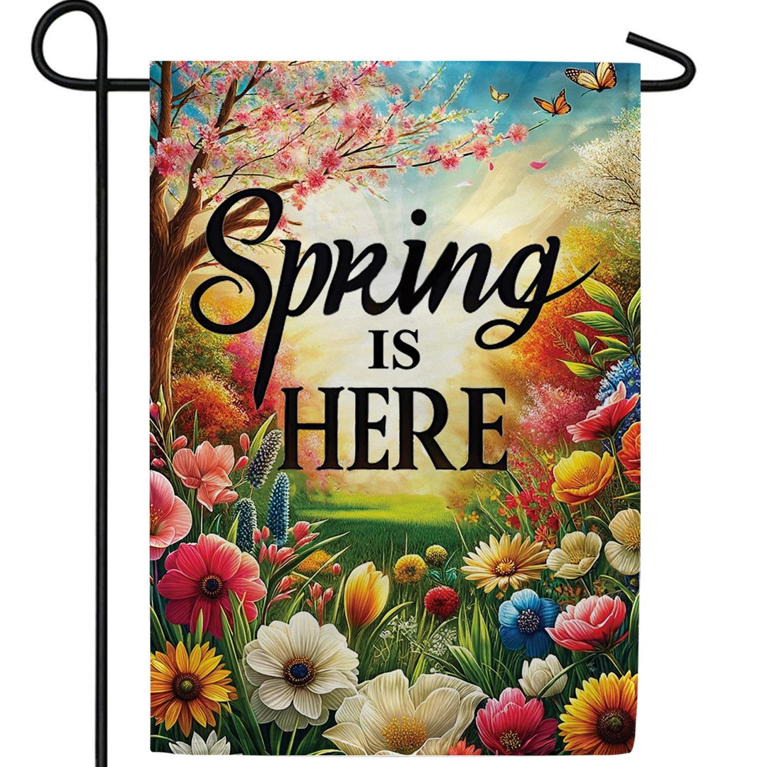 June Spring Flag America Forever Elegant Spring Roses Greeting Garden Flag, 12.5 x 18 ...
