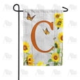 thumbnail image 1 of America Forever Spring Monogram Garden Flag Letter C 12.5 x 18 inches Double Sided Vertical Outdoor, Yard, Lawn, Beautiful Yellow Flowers, Sunflower Garden Flag, 1 of 1
