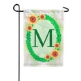 thumbnail image 1 of America Forever Spring Monogram Garden Flag Letter M 12.5 x 18 inches Double Sided Vertical Outdoor, Yard, Lawn, Beautiful Flowers, Green Ivy, Floral Wreath, Summer Flower Garden Flag, 1 of 5