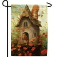 thumbnail image 1 of America Forever Squirrel Home Garden Flag 12.5 x 18 inch Double Sided Woodland Cottage Fall Flowers Cute Animals Fairy Tale House Outdoor Yard Flag, 1 of 5