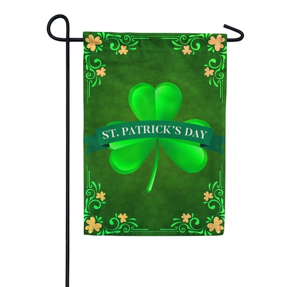 America Forever St. Patrick's Day Garden Flag - 12.5 x 18 Inches - Shamrock Clover - Holiday Seasonal Yard Outdoor Decorative Double Sided Garden Flag