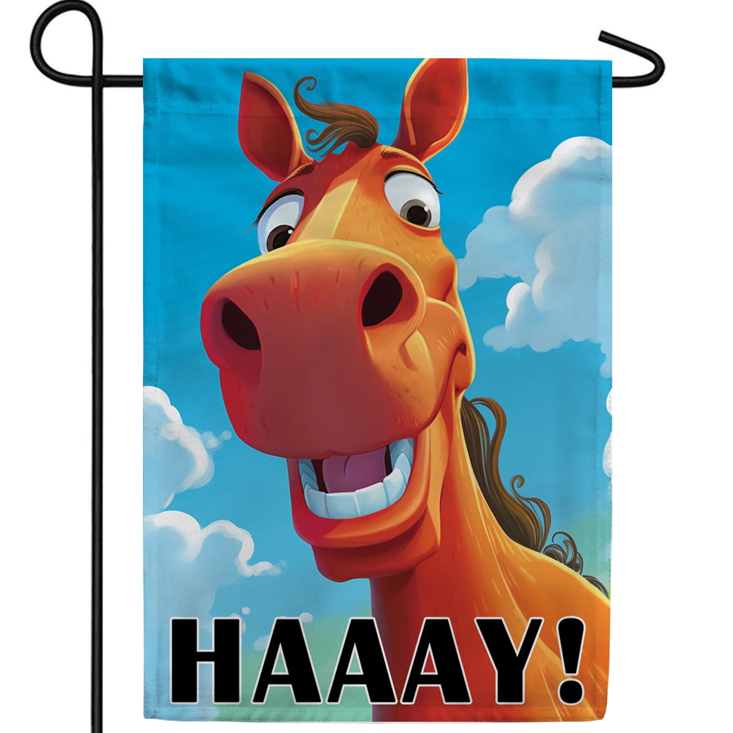 Humor Flag America Forever Straight From The Horse's Mouth Garden Flag 12.5 x 18 ...