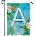 thumbnail image 1 of America Forever Summer Flowers Birds Monogram Garden Flag Letter X 12.5 x 18 inches Hummingbird Calla Lily Spring Floral Double Sided Vertical Outdoor Yard Lawn Decorative White Floral Garden Flag, 1 of 4