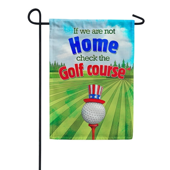 America Forever Summer If We are not Home Check the Golf Course Garden Flag 12.5 x 18 inches Patriotic Golf Course Double Sided Seasonal Green Grass Yard Outdoor Decorative It's Golf Time Garden Flag