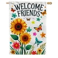 thumbnail image 1 of America Forever Sunflower Welcome Friends House Flag, 28 x 40 inch Double Sided, Welcome Sign floral Decorations, Friends Yard Flag, Friendly Greeting Outdoor Flags for Lawn and House DÃ©cor, 1 of 5