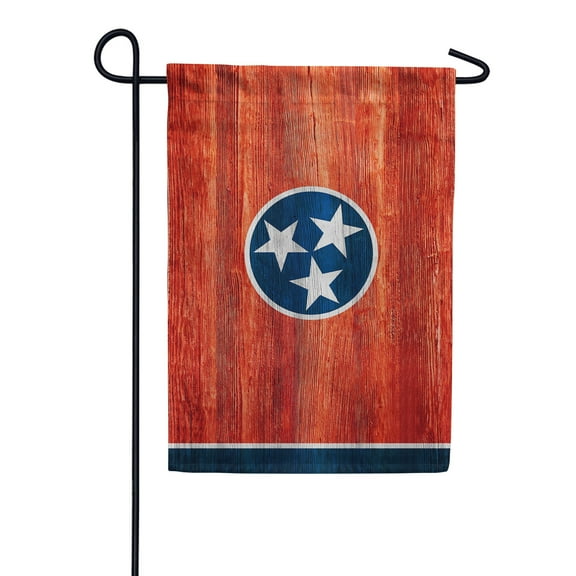 America Forever Tennessee State Flag 12.5 x 18 Inch Double Sided Outdoor Yard Decorative USA Vintage Wood State of Tennessee Garden Flag, Made in the USA