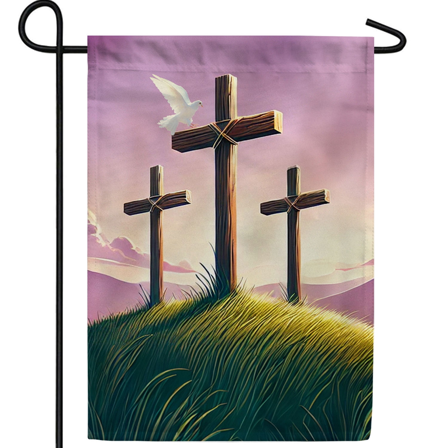 America Forever Three Crosses Calvary Garden Flag, 12.5 x 18 inch ...