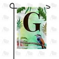 thumbnail image 1 of America Forever Tropical Summer Monogram Garden Flag Letter G 12.5 x 18 inches Palm Leaves Hibiscus Coastal Bird Double Sided Vertical Outdoor Yard Lawn Decorative Red Floral Garden Flag, 1 of 5