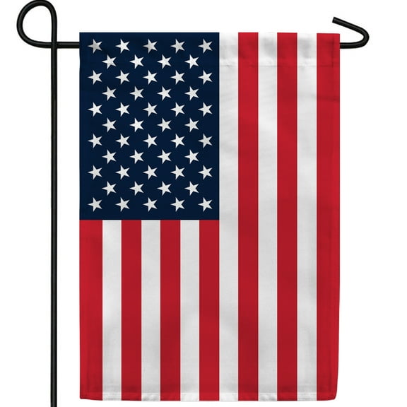 America Forever USA Garden Flag Made in USA 12.5 x 18 inches United States of America July 4th Independence Day Patriotic Decorative Outdoor Yard Double Sided American Flag