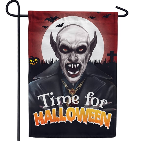 America Forever Vampire Halloween Garden Flag 12.5 x 18 inch Double Sided Outside, Happy Halloween Vampire Graveyard Spooky Holiday Yard Outdoor Decorative Flag