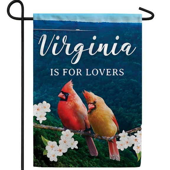 America Forever Virginia State Garden Flag- 12.5 x 18 inches- Virginia Cardinals and Dogwood Flowers USA Regional Yard Outdoor Decorative Double Sided Flag