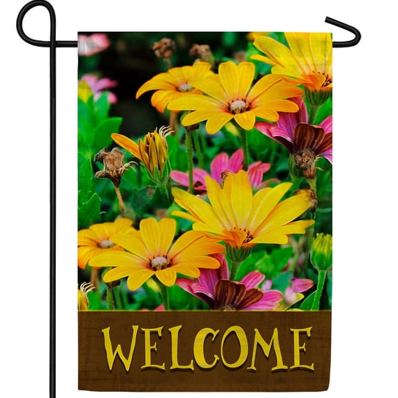 America Forever Welcome Spring Bees Double Sided Garden Flag 12.5 x 18 inch