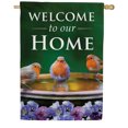thumbnail image 1 of America Forever Welcome Spring Home House Flag 28 x 40 inches Double Sided Summer Bird, Vibrant, Colorful Flower - Seasonal Yard Lawn Outdoor Decorative Spring Birds House Flag, 1 of 4