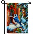 thumbnail image 1 of America Forever Winter Blue Jay Squirrel Double Sided Garden Flag 12.5 x 18 inch Holiday Window Bird Wildlife Outdoor Seasonal Decorative Yard Banner, 1 of 4