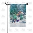 thumbnail image 1 of America Forever Winter Cabin Garden Flag Double Sided Vertical 12.5 x 18 inches for Outdoor, Yard, Porch Happy Holiday Welcome Winter Farmhouse Forest Family Garden Décor, 1 of 3