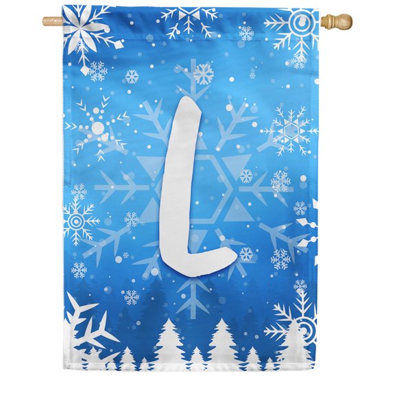 America Forever Forest Letter L Double Sided House Flag 28 x 40 inches
