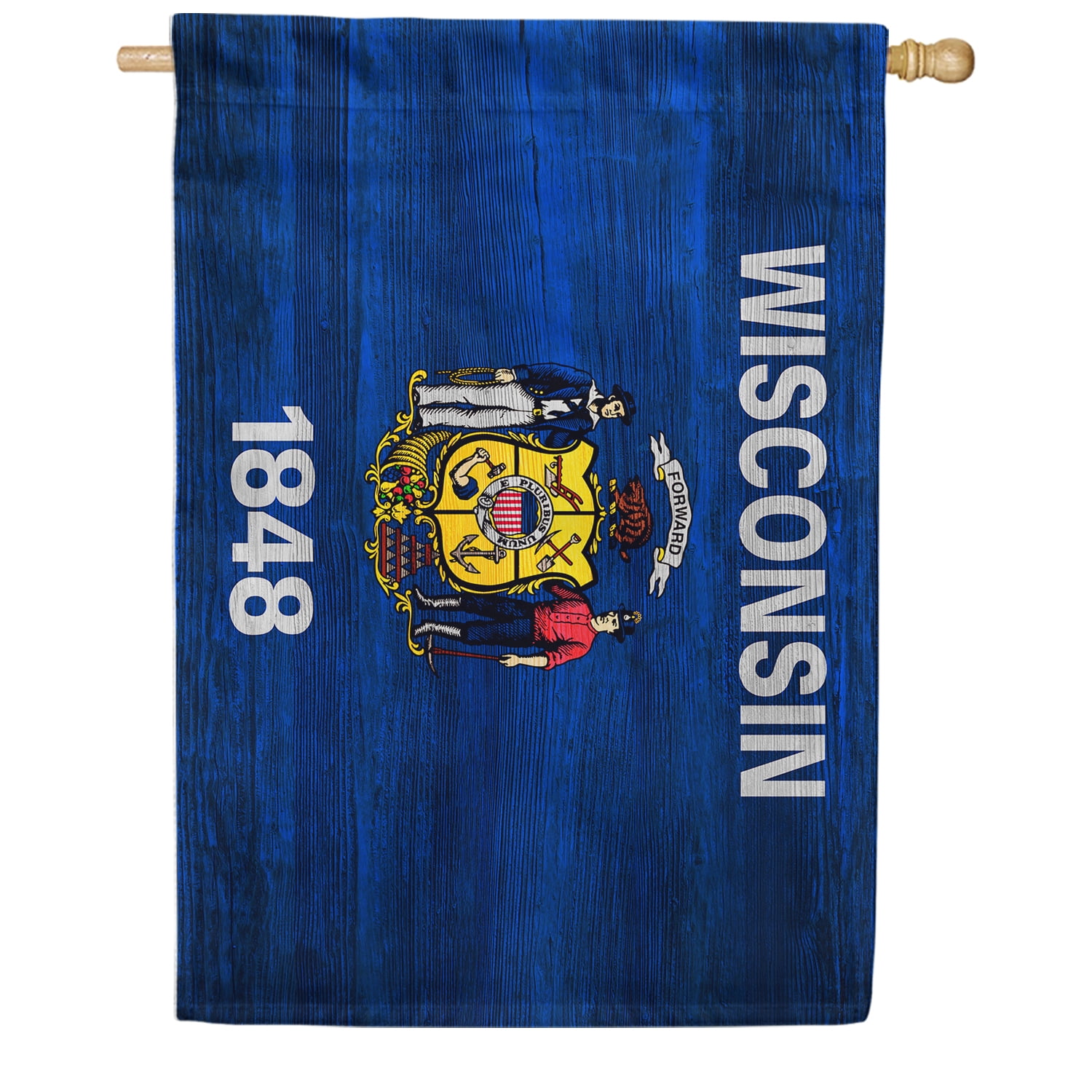 America Forever Wisconsin State Flag 28 x 40 Inch Double Sided Outdoor ...