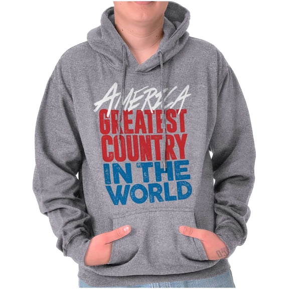 America Greatest Country in the World Hoodie Sweatshirt Women Men Brisco Brands S