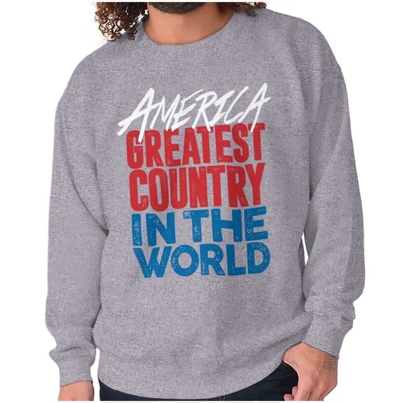 America Greatest Country in the World Unisex Plus Fleece Graphic Sweatshirt Brisco Brands 3X