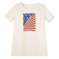 thumbnail image 1 of America Grungle Flag Printed Linen Cotton Vintage Mini Shift Dress WDS_06 10, 1 of 1