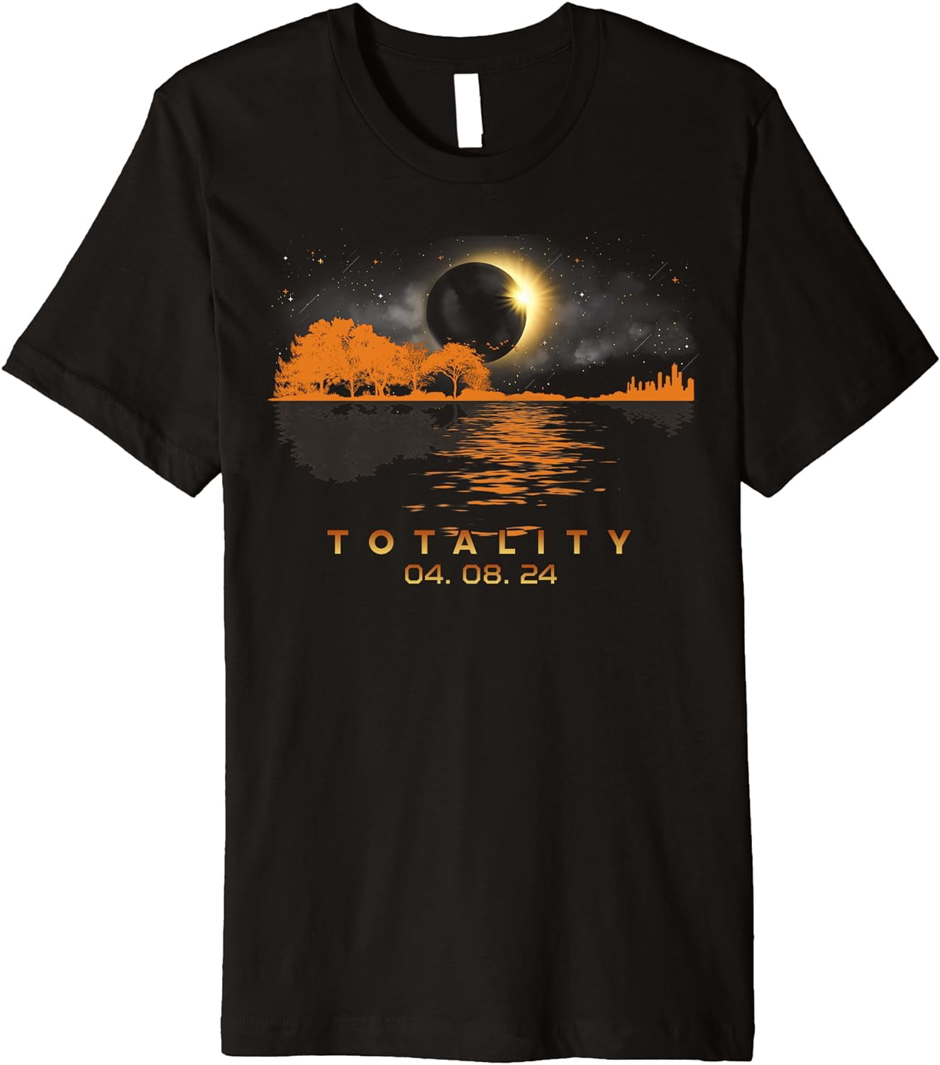 America Guitar Totality 04 08 24 Total Solar Eclipse 2024 Premium T