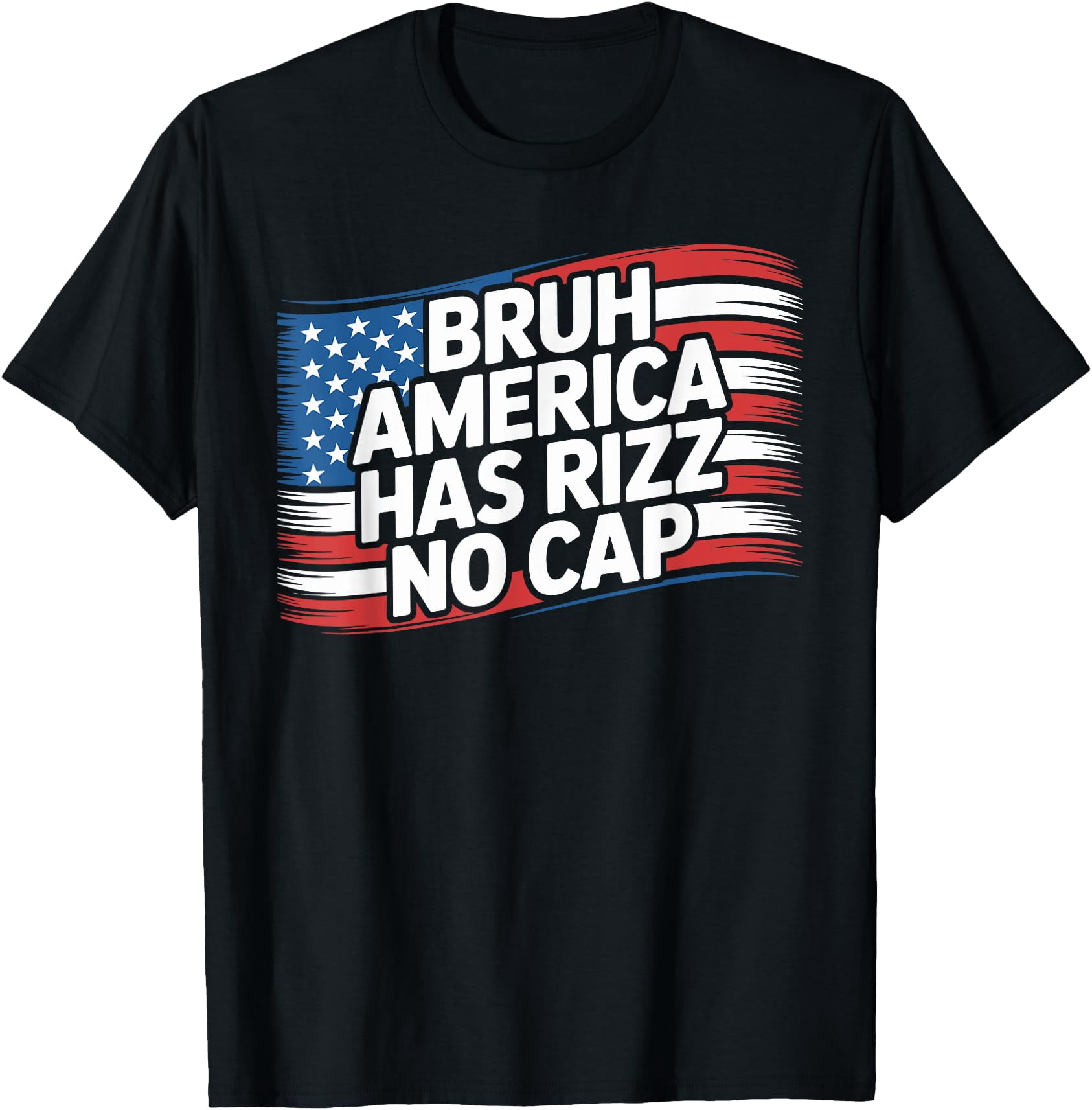 America Has Rizz No Cap - Funny Fourth of July Shirt - Slang T-Shirt ...