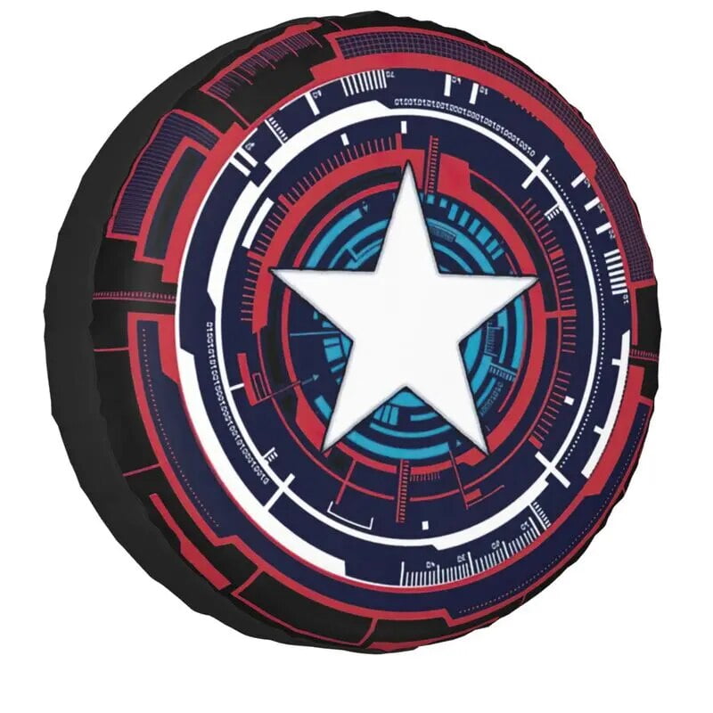 America Hero Futuristic Logo Spare Wheel Cover for Jeep Mitsubishi