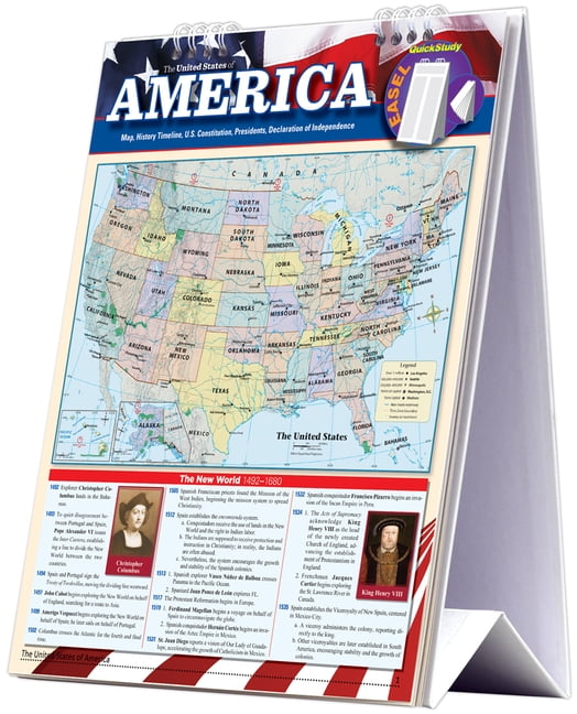 America - History Easel Book : a QuickStudy Reference Tool with a US ...