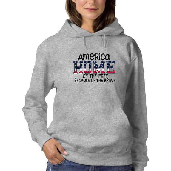 America Home Of The Free Flag Hoodie Women -Image by Shutterstock, Female Small