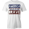 thumbnail image 1 of America Home Of The Free T-Shirt | Patriotic American White Tee Gift, 1 of 5
