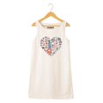 thumbnail image 1 of America Icons Heart Printed Vintage 100% Cotton Linen Mini Shift Dress WDS_01 4, 1 of 1