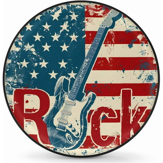 America Independence Flag Spare Tire Cover Dust-Proof Sun Protection Rv Tire Covers Waterproof Wheel Cover Protectors Universal Fit Rv SUV Jeep Truck Trailer Camper Travel Accessories