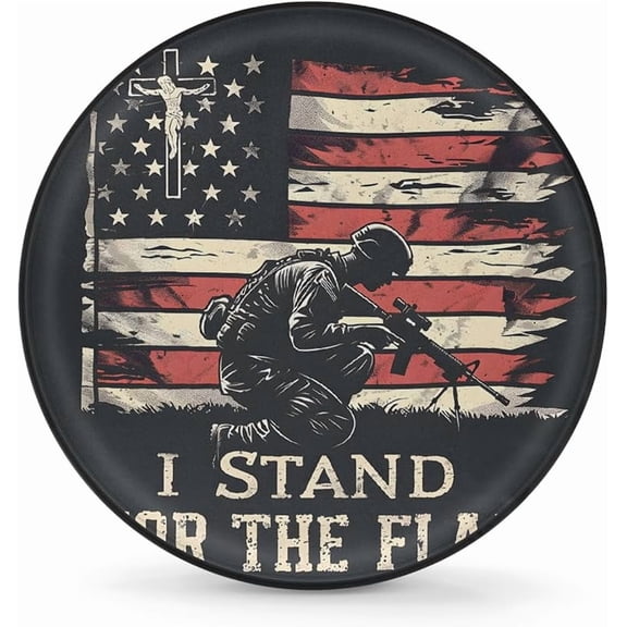 America Independence Memorial Spare Tire Cover Dust-Proof Sun Protection Rv Tire Covers Waterproof Wheel Cover Protector Universal Fit for Rv SUV Jeep Truck Trailer Camper Travel Accessories