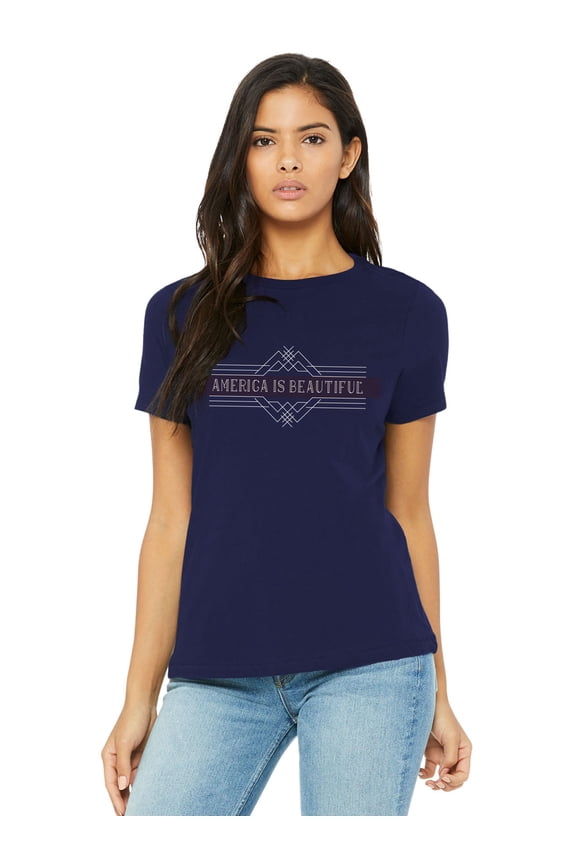 America Is Beautiful Women’s Art Deco Tee