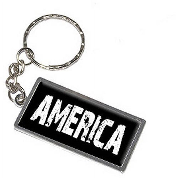America Keychain Key Chain Ring
