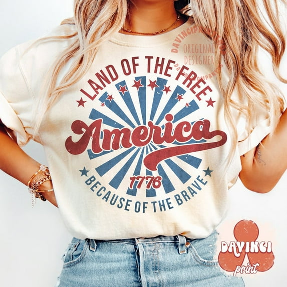 America Land Of The Free Because Of The Brave T-shirt, Fourth of July Shirt, 4th Of July Shirt, Independence Day Shirt, America TH260581
