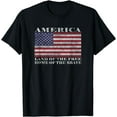 thumbnail image 1 of America Land Of The Free Home Of The Brave T-Shirt, 1 of 4