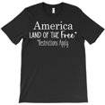 thumbnail image 1 of America Land Of The Free Restrictions Apply, Funny Political G20860 Unisex T-Shirt, Up to Size 5XL, 1 of 2