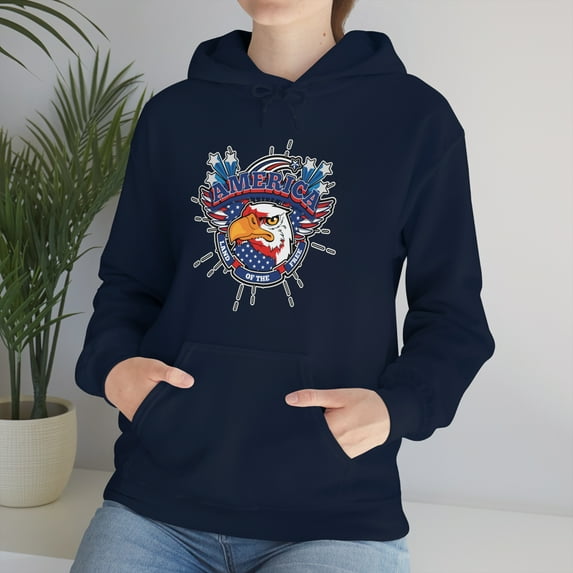 America Land Of The Free Unisex Heavy Blend™ Hooded Sweatshirt