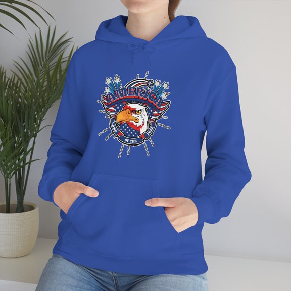 America Land Of The Free Unisex Heavy Blend™ Hooded Sweatshirt