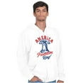 thumbnail image 1 of America Let Freedom Ring Liberty Bell Unisex Fleece Graphic Zip Up Hoodie Brisco Brands 2X, 1 of 6