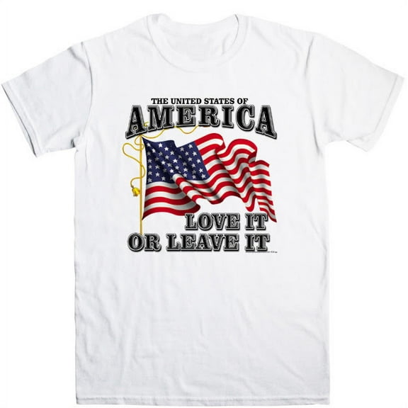America Love It or Leave T-shirt Men's Patriotic Tee