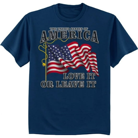America Love It or Leave T-shirt Men's Patriotic Tee