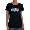 thumbnail image 1 of America Map Shaped T-Shirt Women -Smartprints Designs, Female 3X-Large, 1 of 4