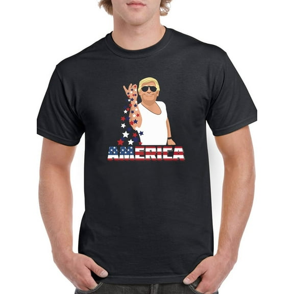 America Men T-Shirt, Male XX-Large