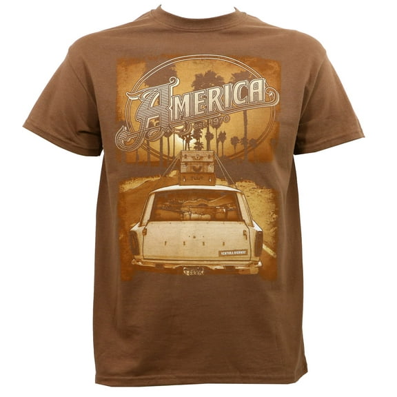 America Men's Ventura Highway T-Shirt Brown S