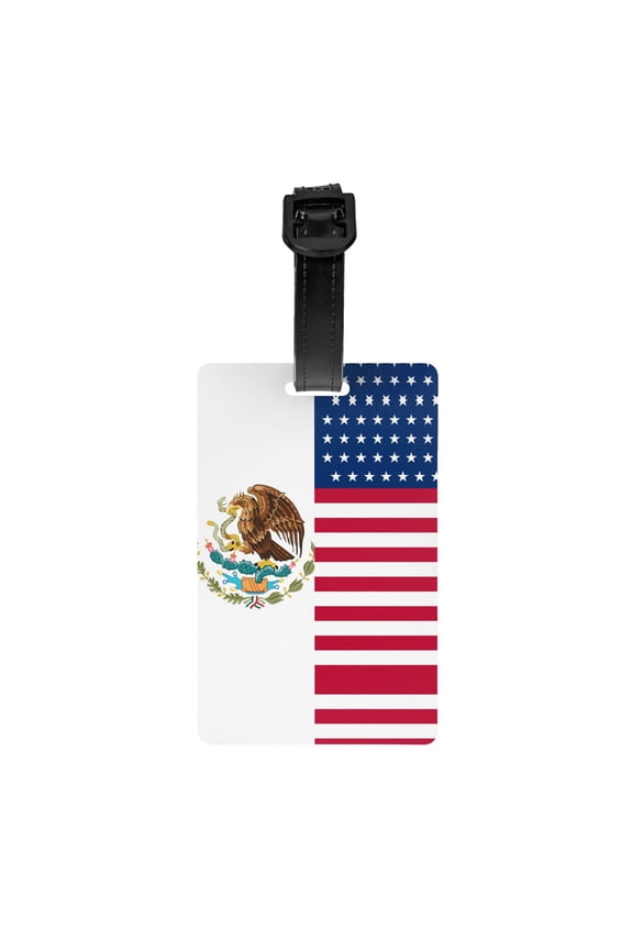 America Mexican Flag Suitcase Travel Bag Labelsluggage Tag For Baggage Pvc Baggage Id Label Tag